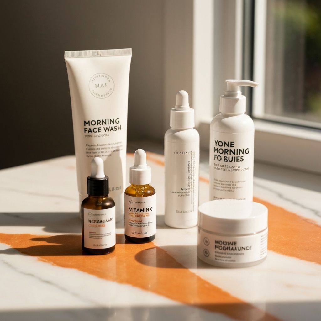 Rutina de cuidado facial matutino con bestsellers